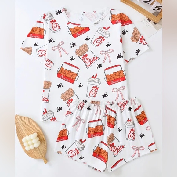 Women’s Two Piece Graphic PJ Set ~ NEW NEVER WORN ~ Size XXL | Polyester - Picture 4 of 14